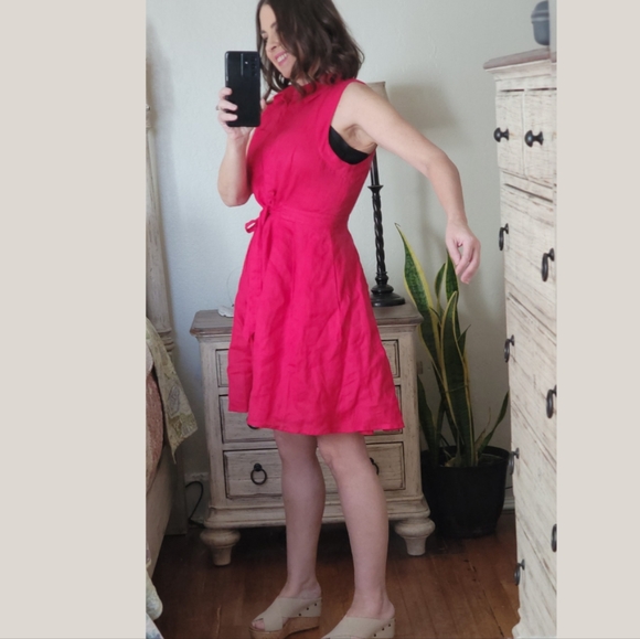 Anthropologie HD in Paris Printemp linen dress 10 - Picture 3 of 11